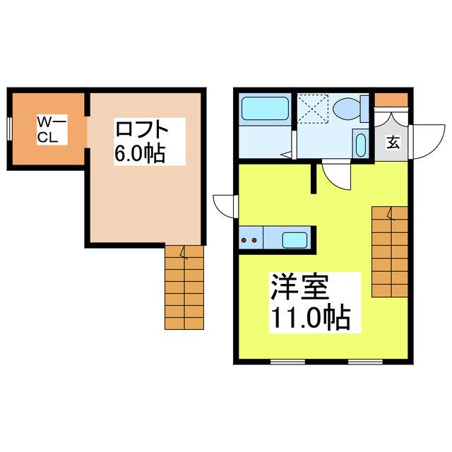 PRIMA SPERANZA(ワンルーム/1階)の間取り写真
