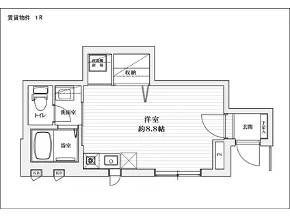 コートシューハウス(ワンルーム/1階)の間取り写真