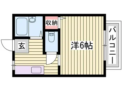 サンシティアイン(1K/2階)の間取り写真