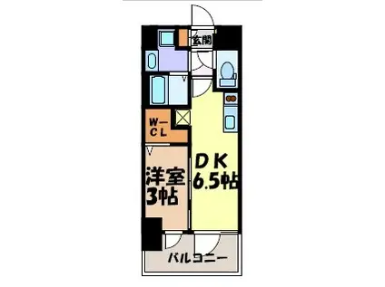 エステムコート名古屋鶴舞IIレアーヴ(1DK/4階)の間取り写真