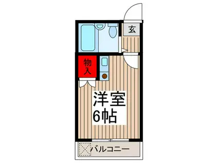 ザ・所沢レジデンス(ワンルーム/1階)の間取り写真