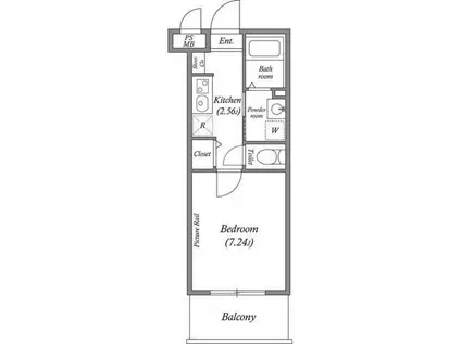 JM高輪レジデンス(1K/4階)の間取り写真