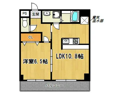 エナブル塚本II(1LDK/2階)の間取り写真