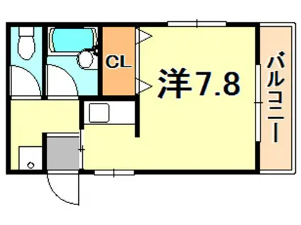 ラスペランザ須磨(ワンルーム/1階)の間取り写真