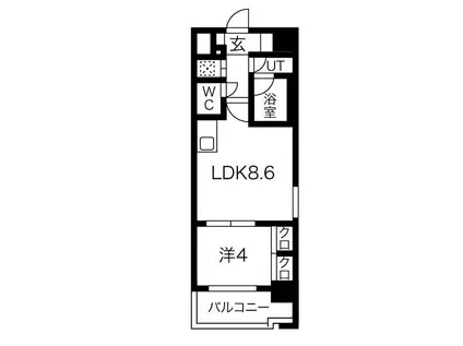 アドラブール今里(1LDK/7階)の間取り写真