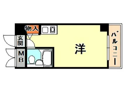 コスモプラザ三宮(ワンルーム/3階)の間取り写真