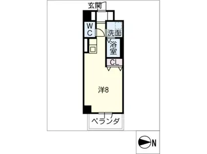 サン・名駅太閤ビル(ワンルーム/4階)の間取り写真
