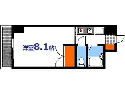 京橋森野ビル(1K/5階)の間取り写真