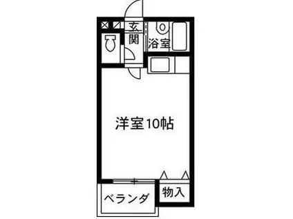 フィールドハイツ北都(ワンルーム/3階)の間取り写真