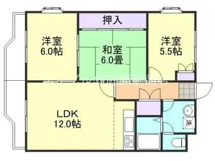 ニューマリッチ有楽 I(3LDK/3階)の間取り写真