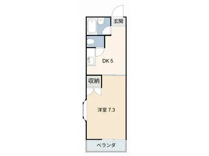 アームTハイツ(1DK/1階)の間取り写真