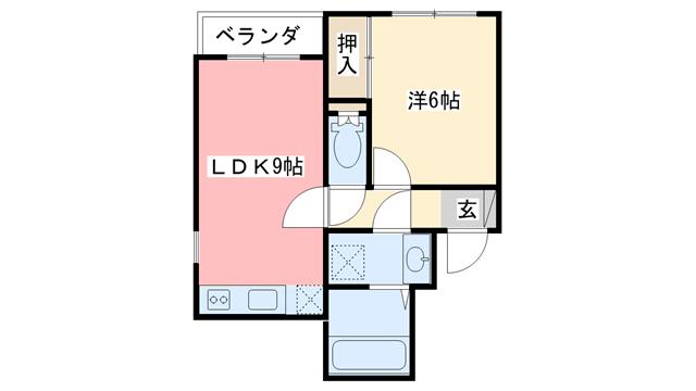 RAIZ星井(1LDK/4階)の間取り写真