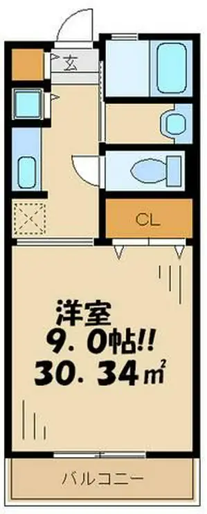 ベルヴィル芦花恒春 3階階 間取り
