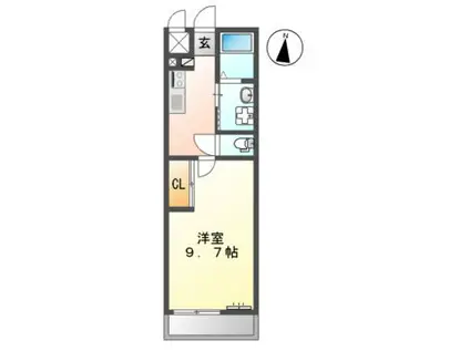 パドマヒルズ3(1K/2階)の間取り写真