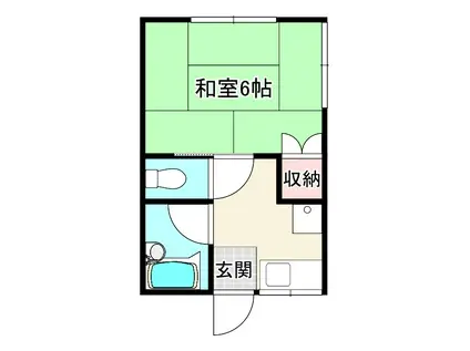 ハウスカトレア(1K/1階)の間取り写真