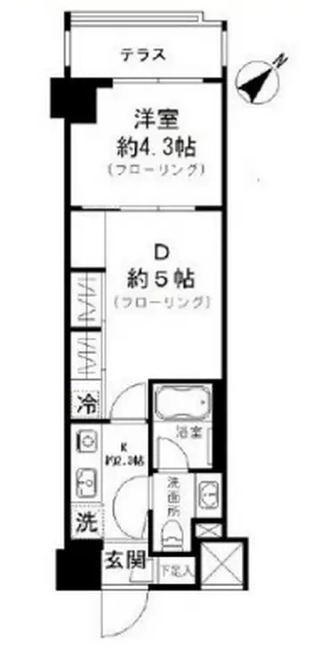 パークリュクス渋谷西原 1階階 間取り