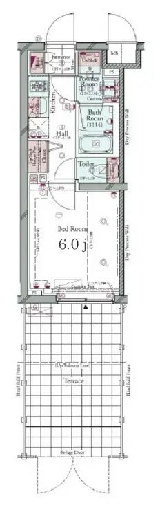 コンシェリア横濱元町 THE RESIDENCE 1階階 間取り