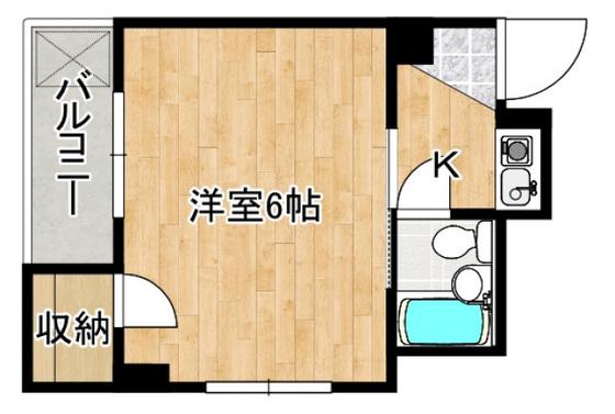 藤村ビル(1K/5階)の間取り写真