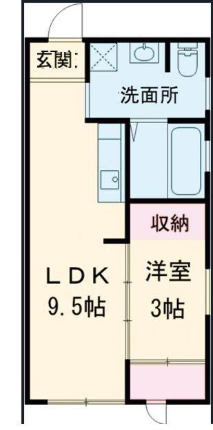 KOYA 430(1LDK/1階)の間取り写真