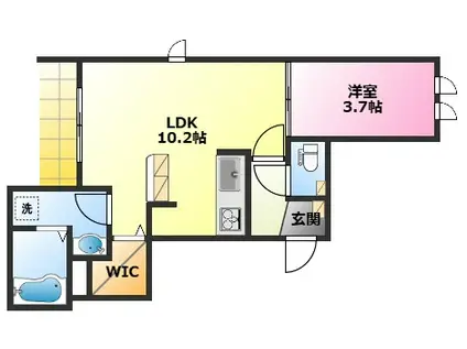 プリマSK武蔵小杉 参番館(1LDK/1階)の間取り写真
