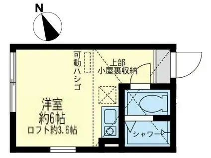 グロース桜本(ワンルーム/1階)の間取り写真