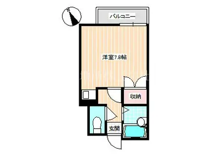 おざきビル(ワンルーム/3階)の間取り写真