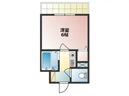 ラックハウス(1K/1階)の間取り写真