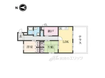 LOTUSGRANDEMARUTAMAC(2LDK/1階)の間取り写真