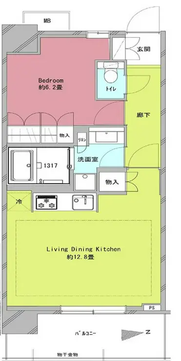 浅草タワー 23階階 間取り