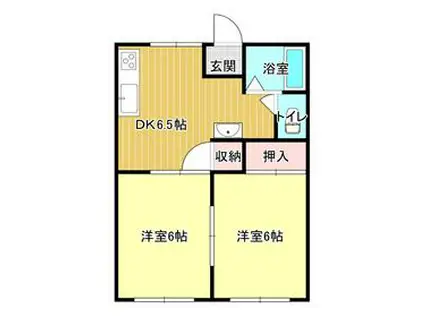 メゾンIIB-I(2DK/1階)の間取り写真