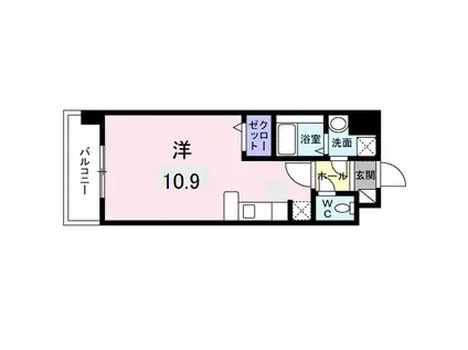 エレガント松元(ワンルーム/2階)の間取り写真