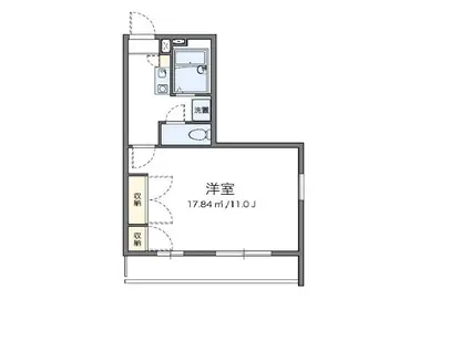 レオパレスピア(1K/2階)の間取り写真