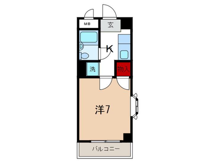 パークマンション青木(1K/4階)の間取り写真