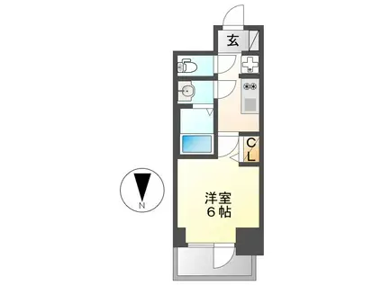 プレサンス名古屋幅下ファビュラス(1K/6階)の間取り写真