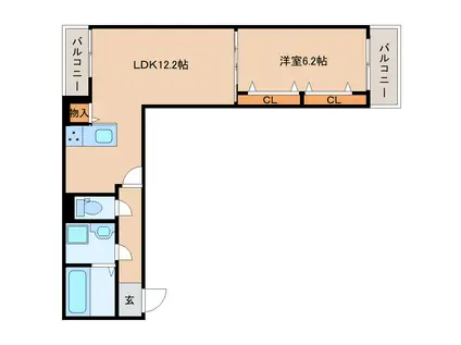 アプリコットIV(1LDK/1階)の間取り写真