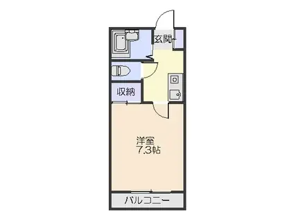 シーフロント長谷川(1K/2階)の間取り写真