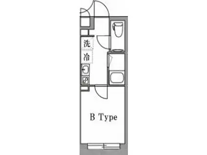 OHANA武蔵小杉(1K/1階)の間取り写真