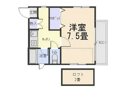 グランディア池下(1K/2階)の間取り写真