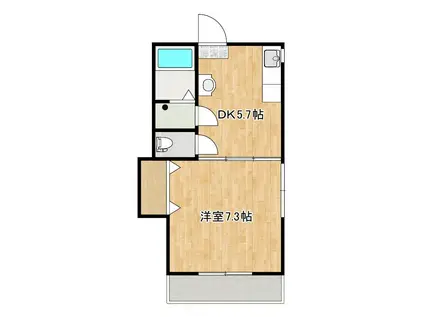 新南部ロイヤルハイツ(1DK/1階)の間取り写真