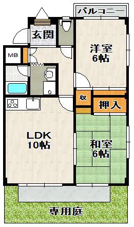 アメニティマンションIII(2LDK/1階)の間取り写真