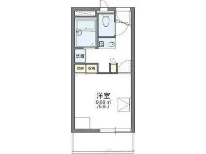 レオパレス上穂積(1K/1階)の間取り写真