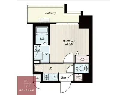 エスリードレジデンス大阪グランノースII(1K/13階)の間取り写真