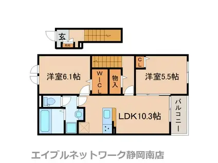 T-TASHIRO I(2LDK/2階)の間取り写真