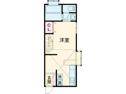 スワローヒルズ(ワンルーム/1階)の間取り写真