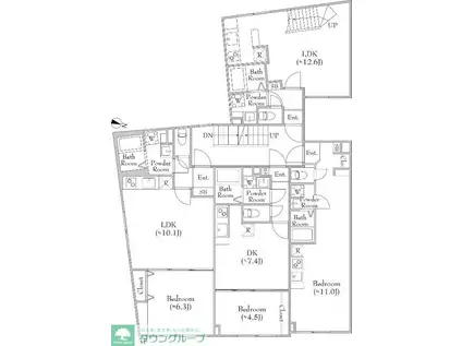 FONS LUCIS IZUMI(1LDK/4階)の間取り写真