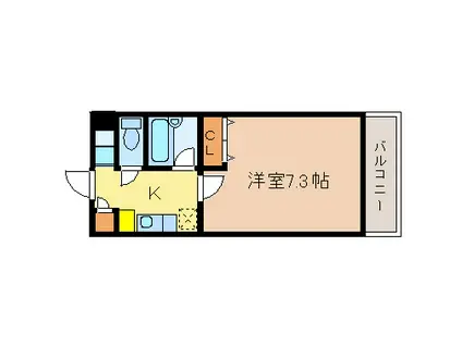 シマダハウス(1K/2階)の間取り写真