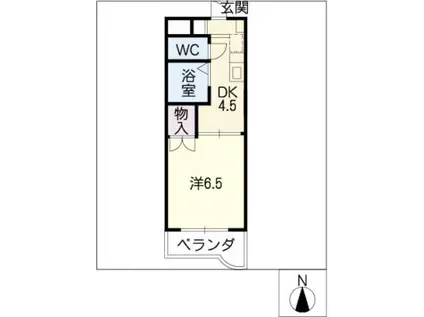 アビタシオン山手(1DK/7階)の間取り写真