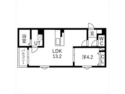 NAGOYA THE ノースGATE(1LDK/2階)の間取り写真