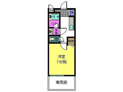 クローリスメゾンI番館(1K/1階)の間取り写真