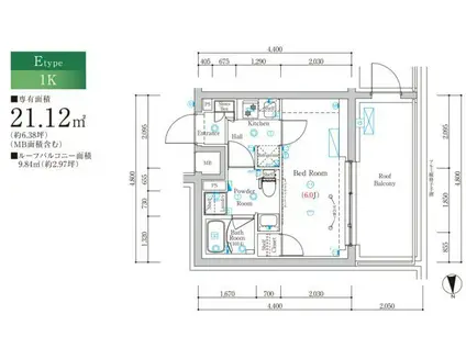 MIND MUSASHI-NAKAHARA(1K/5階)の間取り写真